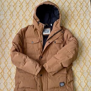 Levi’s Men's Brown Hooded Jacket - Large